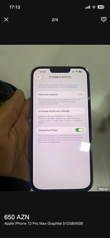 i̇pone 5: IPhone 13 Pro Max, 512 GB, White Titanium — 3