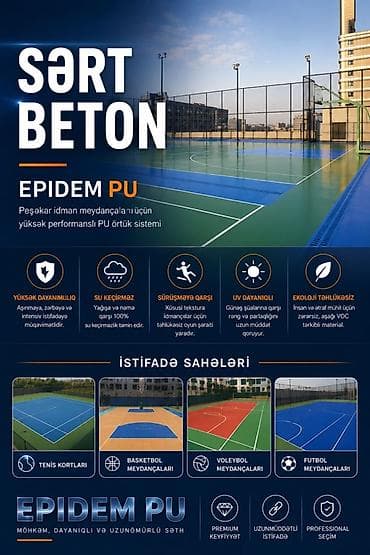 bosch perforator satilir: Sərt Beton – sənaye və idman sahələri üçün peşəkar döşəmə örtük — 3