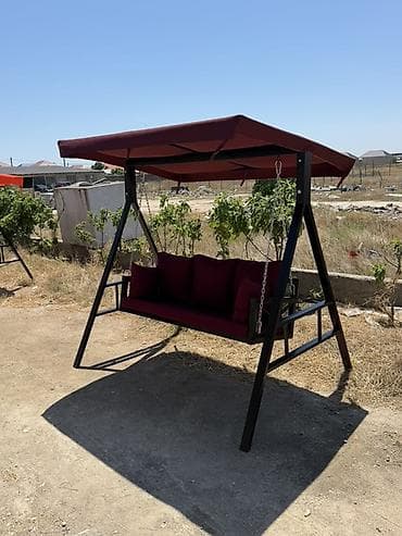 dəmir stul: Divan-yelləncək, Zontikli, Metal — 4