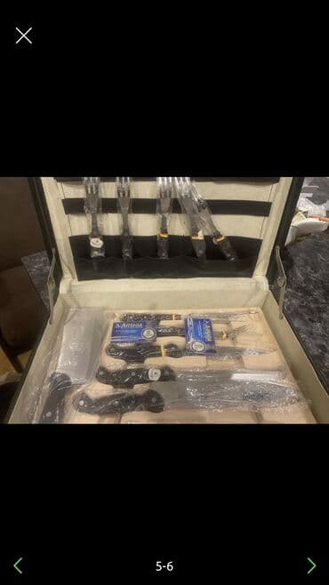 набор ножей: Bıcaq dəsti yeni cemodanda bir necəsi götrülüb qalanlar təzədir — 5