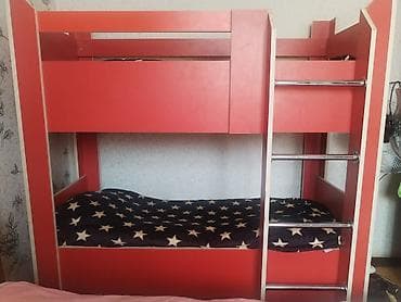 mebel materialı: Oğlan və qız üçün, İşlənmiş, Çarpayı, Matrassız, Siyirməsiz — 1
