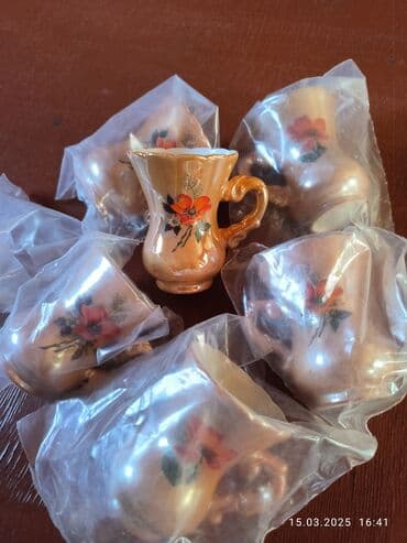 espresso: Qəhvə dəsti, rəng - Narıncı, Keramika, 6 nəfərlik — 1