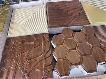 divarda yolka: 3D dekorativ divar panelləri 50* 50 - Material: pvc əsaslı panellər — 3