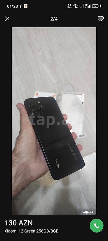 Redmi 12, 256 GB, rəng - Qara, Barmaq izi — 2