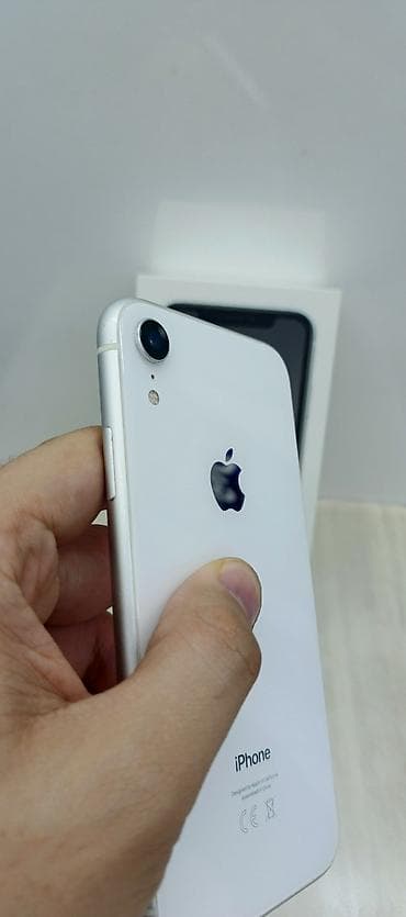 iphone x ekran: IPhone Xr, 256 GB, Ağ, Face ID — 8