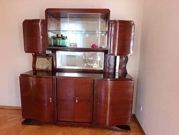 шкаф для посуды: Б/у, Распашной, 4 двери Прямой шкаф, Буфет — 1