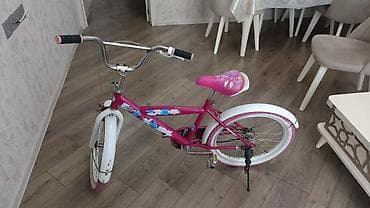Uşaq velosipedi – 20" təkər ölçüsü - Rəng: çəhrayı-ağ, çiçək naxışlı — 9