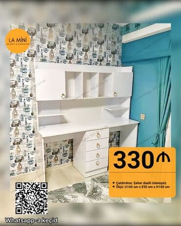 стол нержавейка: Kompüter masası, Yeni, Açılmayan, Laminat, Dördbucaq masa — 31
