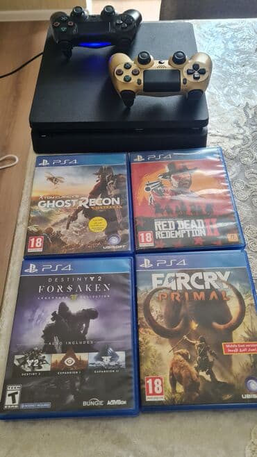 PlayStation 4 slim +RDR2 +ghost recon+far cry primal+ destiny forsaken