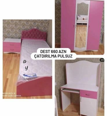 mingecevir gence avtobus: Oğlan və qız üçün, Yeni, Təknəfərlik çarpayı, Yazı masası, Dolab, Komod — 1