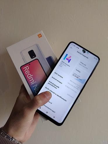 telefon hisseleri: Redmi Note 9 Pro, 128 GB, rəng - Göy, Barmaq izi, İki sim kartlı, Face ID — 1