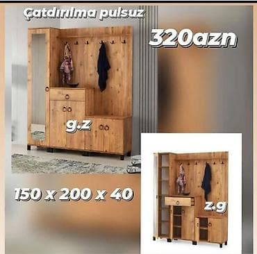 dolabı: Yeni, Açılan, 2 qapılı Düz dolab, Dəhliz dolabı — 1