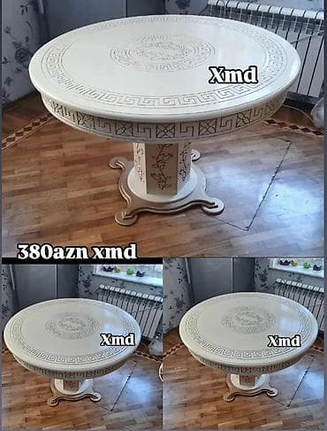 Qonaq masası, Yeni, Açılmayan, Yumru masa