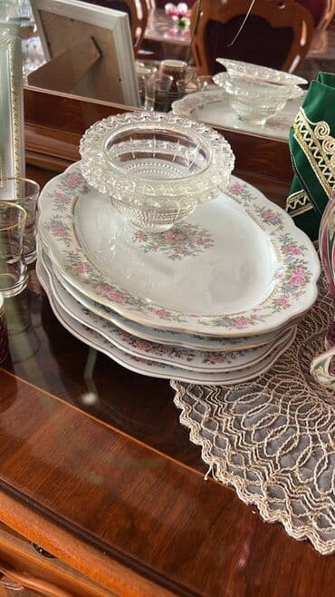 rəsm dəsti: Çay dəsti, rəng - Ağ, Farfor — 5