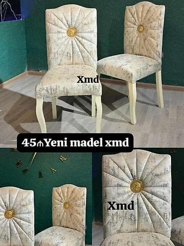 Yeni model yumşaq oturacaqlı stullar - Dizayn: bel hissəsində günəş
