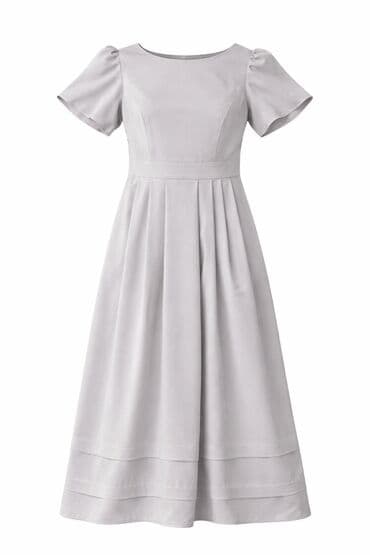 Sviterlər: Boz rəngdə zərif midi don - Yumşaq və axıcı parça, rahat kəsim və bel — 1