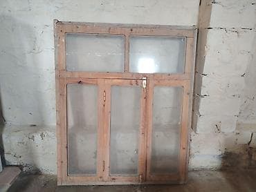 taxta cornupol: Taxta pəncərə çərçivəsi - Material: tam ağac (taxta karkas), tək şüşə — 2