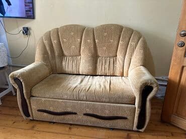 продажа дивана бу: Раскладной диван, Б/у, Раскладной, Без подьемного механизма, Нет доставки — 1
