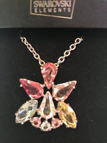 zümrüd qaşlı üzüklər: Кулон с камнями SWAROVSKI на цепочке — 2