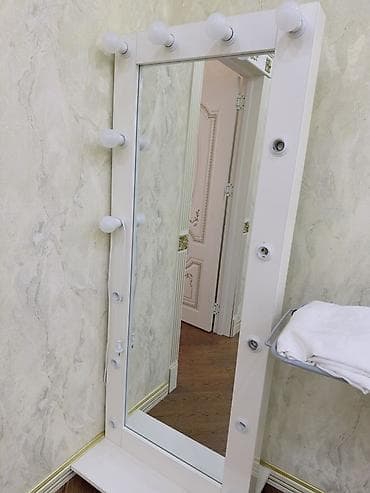 Güzgü Döşəmə üstü, Düzbucaqlı, Makiyaj üçün, Arxa işıqlı — 3