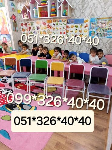 qidalandırmaq üçün uşaq stul yelləncək: Uşaq baxçası üçün stullar Uşaq üçün stol stul Masa ve oturacaq — 15