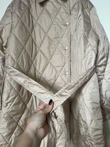 Baş geyimləri: TEZEDI Qadın üçün quilted (kapitone) palto - Rəng: açıq bej - — 5