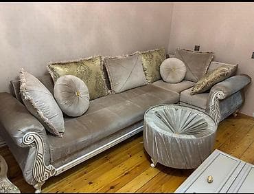 İşlənmiş, Künc divan, Jurnal masası, Bazasız, Açılmayan