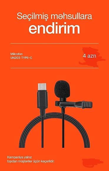 2 ci el notebook: Seçilmiş məhsullar seriyası – endirimli qiymətlərlə 1) Mikrofon UN203 — 1