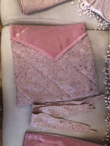 işlənmiş perde: İşlənmiş, Pərdə, rəng - Çəhrayı, Pulsuz çatdırılma — 5