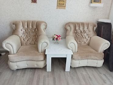 salon divani: Klassik üslubda salon dəsti - Tərkib: 1 ədəd uc nəfərlik divan + 2 — 2