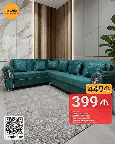 Künc divan, Açılan, Bazalı, Parça, Şəhərdaxili pulsuz çatdırılma — 1