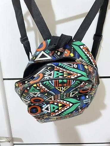 mekteb canta: Uşaq üçün gündəlik Rəngli naxışlı mini bel çantası (backpack) - — 2