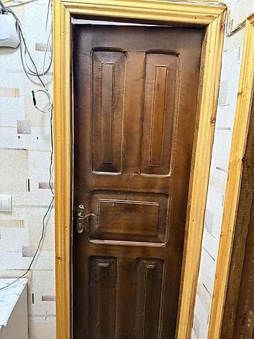 otaq qap: Taxta otaq qapıları dəsti - Material: tam ağac (taxta), klassik — 3