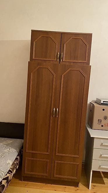gen: İki bölməli paltar şkafı - Material: laminat/LDSP ağac teksturalı — 3