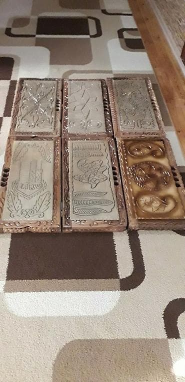 kamp çadiri: Taxta oyma nərd dəsti - Material: tam ağacdan (qatı, cilalanmış), əl — 5