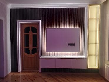 tv 43: Modern TV stendi və dekorativ panel sistemi - Dizayn: Minimalist və — 4