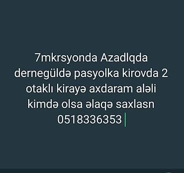 1 комната квартира снять: Xidmət: Kirayə ev axtarışı Ailə üçün 2 otaqlı mənzil kirayə — 1