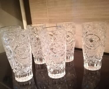 Stəkanlar, rəng - Ağ, Xrustal, 6 ədədli dəst, 400 ml, SSRİ lalafo.az -da Stəkanlar, rəng - Ağ, Xrustal, 6 ədədli dəst, 400 ml, SSRİ