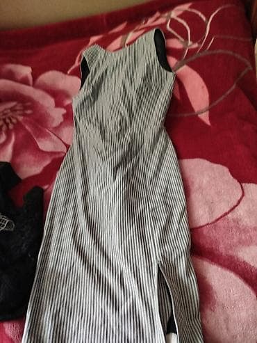 krem a e: Qadın geyimləri dəsti – 3 don - Zolaqlı dar kəsim don: Dizaynda incə — 1