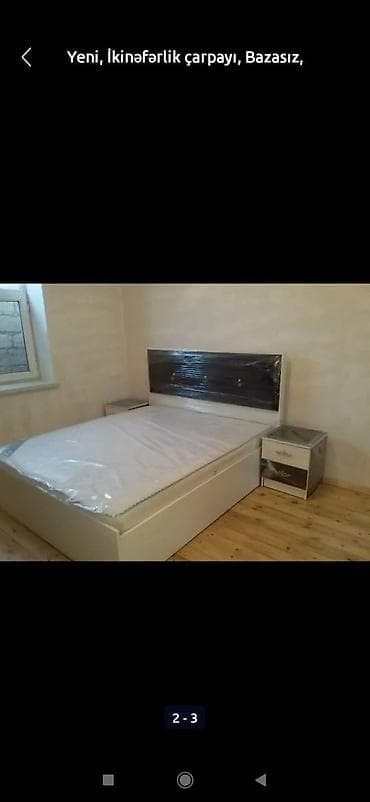 matras yeni: Yeni, İkinəfərlik çarpayı, Bazasız, Matras ilə, Siyirməsiz, Azərbaycan — 4
