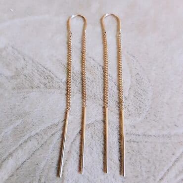 tək qaş: Sırğa, Sarı qızıl, 585 Əyar, 214 g — 3