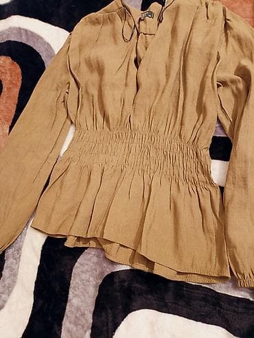Quzu Collection qadın bluzası - Rəng: açıq qəhvəyi/boz-khaki ton - — 1
