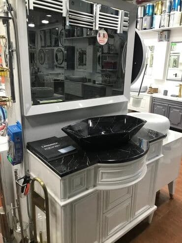 Duş kabinaları, arakəsmələr: Mərmərdən hazırlanmış əl işi moykalar İstənilən ölçü və dizaynda Ən — 8