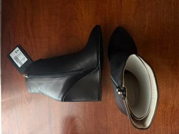 çəkmə: Qısaboğaz, Ölçü: 39, rəng - Qara, Yeni — 3