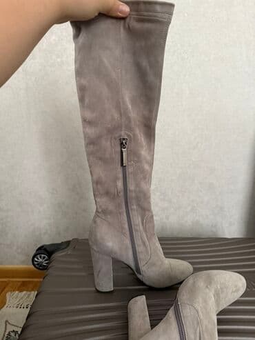 kişi üçün boz rəngli çəkmələr: Çəkmə, Ölçü: 36, rəng - Boz, İşlənmiş — 2