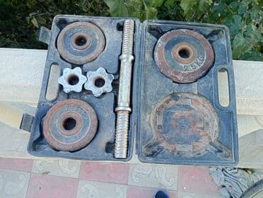 ştanq qantel: Tənzimlənən dambıl dəsti - Komplekt: 1 ədəd metal dambıl qolu — 3