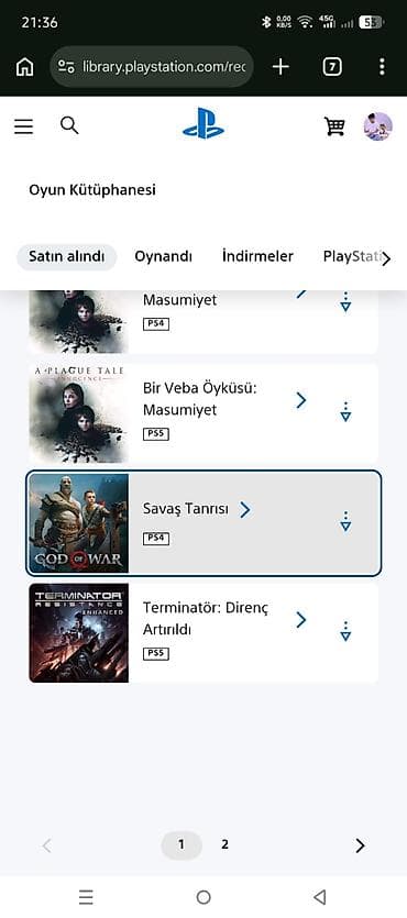 ps5 islenmis: PlayStation hesabında geniş oyun kitabxanası Tərkib: - PS5 və PS4 — 10