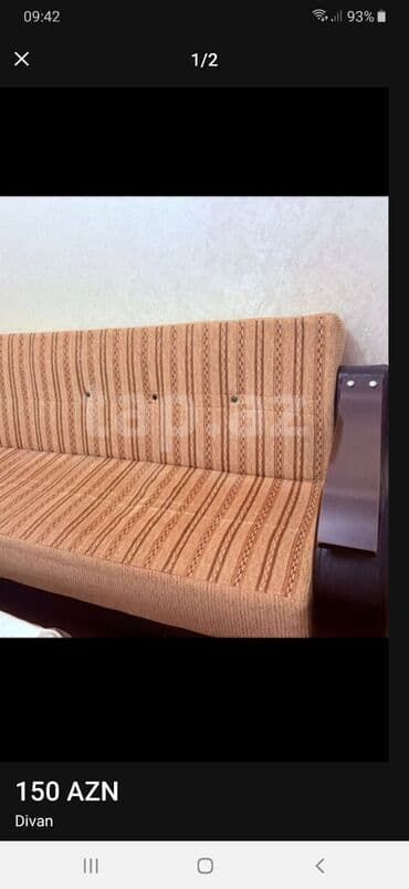 Divan, Açılmayan, Bazasız, Parça, Çatdırılma yoxdur