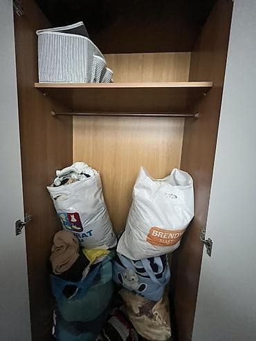 5 qapı, Qəhvəyi, Digər material, Açılan, Düz dolab — 3