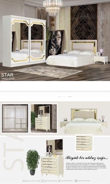 İkinəfərlik çarpayı, Dolab, Termo, 2 tumba, Yeni